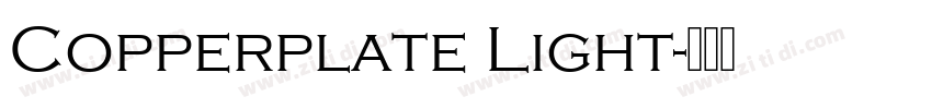 Copperplate Light字体转换
